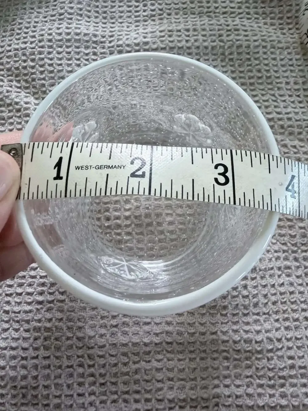 Frosty Snowflakes Clear Bubble Glass Candle Holder Votive or Tumbler